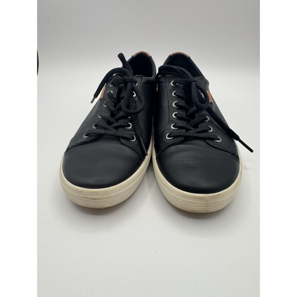 Ecco Sneakers Soft 7 Low Womens Size 9-9.5 Black Casual Walking Lace Up Shoes - Picture 5 of 16